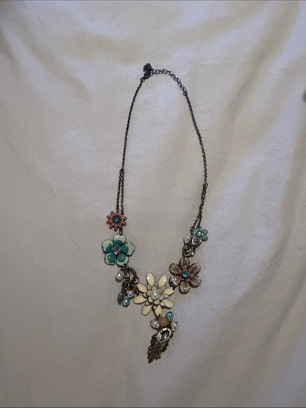 Vintage Floral Multi-Color Statement Necklace - Women Jewelry
